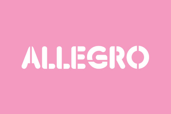 Allegro: A Minimalist Display Font for Modern Design