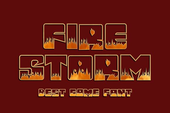 Fire Storm: Elevating Visual Communication with Bold, Chunky Typography