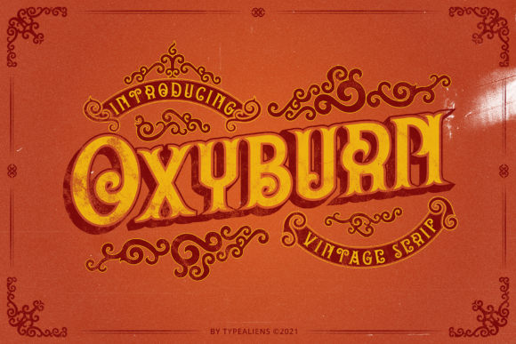 Oxyburn: The Bold Vintage Display Font for Creative Projects
